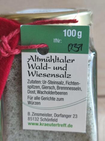 Wiesenkräutersalz, Altmühltaler Wald- und Wiesensalz
